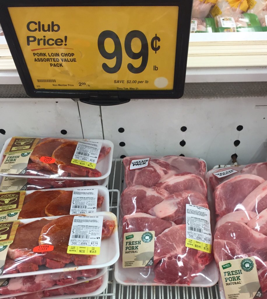 美国的肉制品又便宜了很多