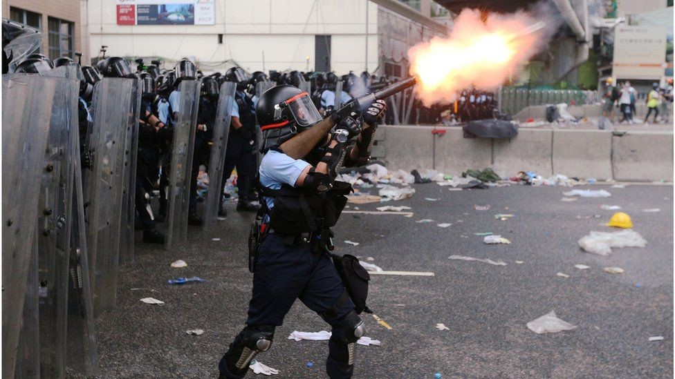 占领催泪弹重现香港4